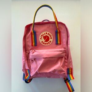 Fjallraven 23621 Kanken Rainbow Mini Pink-Rainbow Pattern Backpack